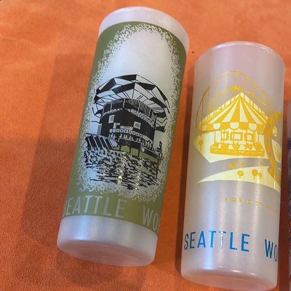 4 SEATTLE 1962 WORLD'S FAIR CENTURY 21 GLASSES vintage - Picture 4 of 9